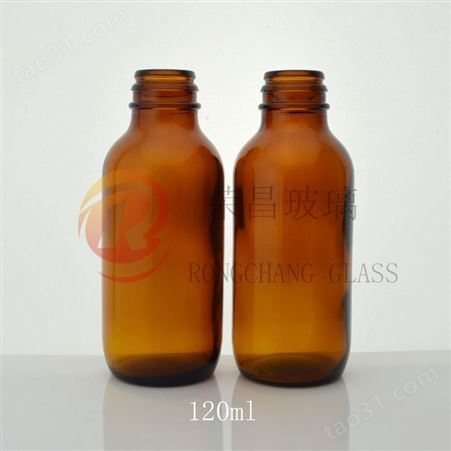 125ml茶色口服液瓶 棕色钙钠玻璃瓶 避光酵素瓶 玻璃糖浆瓶