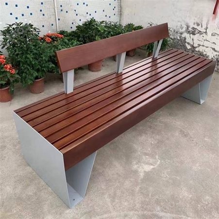 丹阳定做公园塑木长凳座椅的厂家 景点木塑长条椅制造