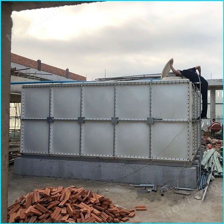 SMC模压玻璃钢水箱 组合式玻璃钢水箱生产厂家价格-河北润隆