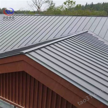 多亚双锁扣立边屋面系统铝镁锰板 型号YX35-510 隐藏式铝合金屋面瓦
