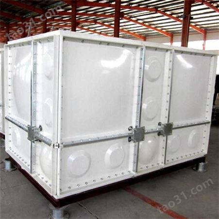 现货销售玻璃钢1-1000立方拼装式方形水箱FRP100立方模压水箱