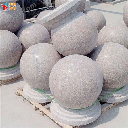 供应30-40-50-60公分直径石材圆球 花岗岩大理石路障石球