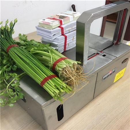 小型电动青菜捆扎机 蔬菜打捆扎把捆扎机 热熔式opp束带捆扎机