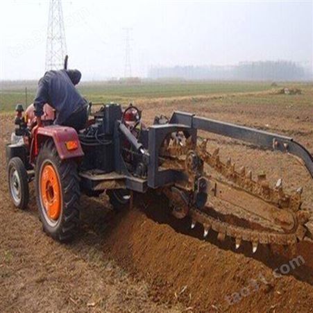 四轮拖拉机牵引式水泥路面开沟机 深度宽度可条件挖槽机