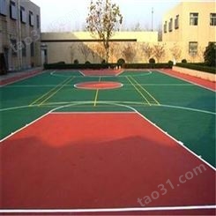 环保防滑地坪定制 衡水篮球场地面漆 绿色环氧地坪图片 春田环保