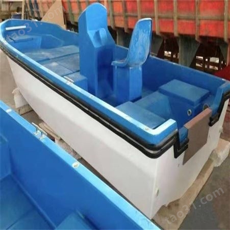 春田环保 生产 玻璃钢手划船 加厚耐磨玻璃钢冲锋舟