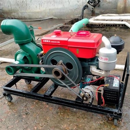 200mm柴油移动水泵工地排积水抽水泵680立方离心排涝泵