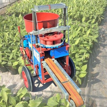 手动营养土灌钵机营养花土装钵机蔬菜自动制钵机