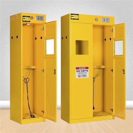 全钢防爆气瓶柜 乙炔甲烷氢气存放柜 漏气带报警储存柜