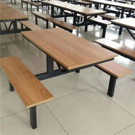西安连体餐桌椅 学生四人连体折叠餐桌椅