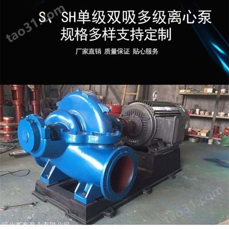 1200S39B供暖循环泵供应 高泰泵排涝双吸泵