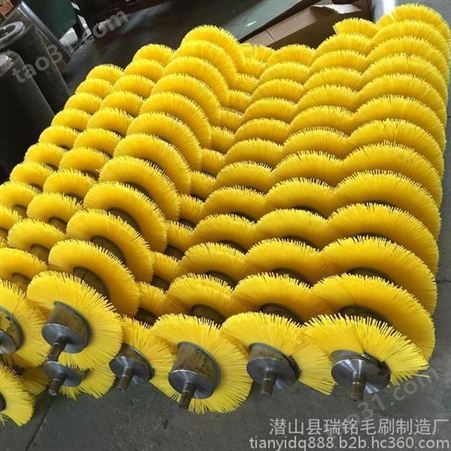 毛刷辊厂家生产洗蛋机毛刷辊 鸭蛋清洗机毛刷辊 螺旋式毛刷辊
