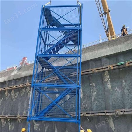 安全基坑墩柱梯笼 封闭式安全梯笼 爬梯组合式梯笼 按需供应 挂网式梯笼
