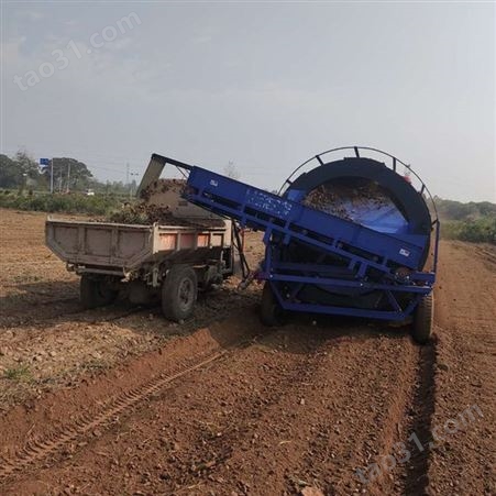 农田捡石机自动装车型 拖拉机牵引式田间碎石收集 TY