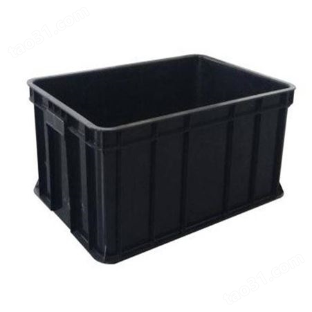 电子元件盒塑料箱EU箱ESD箱周转箱物料盒导电箱黑色周转箱