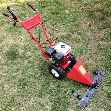 柴油电启动草坪剪草机 自行走往返式草地修剪机 多功能割草机
