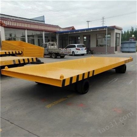 迈腾小型平板拖车厂区运输周转用可带围栏载重10T