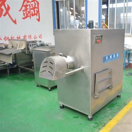 160商用冻肉绞肉机160型 山东华钢专业生产各种型号冻肉绞肉机