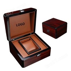 手表盒定做logo 木质盒收纳盒首饰盒厂家 礼品包装盒定制 钢琴烤漆手表木盒子