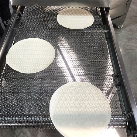 春卷皮生产加工设备 名诺牌小型仿手工烤鸭饼机 生产的饼皮大小一致厚薄均匀 整机不锈钢材质*