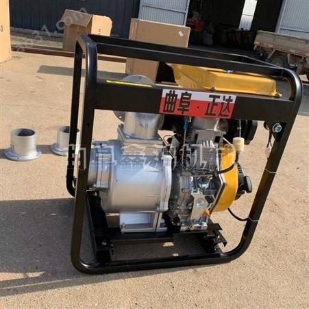汽油动力抽水泵4寸 80mm柴油离心泵 柴油发动机移动泵车