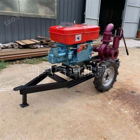 抗旱防汛柴油离心泵 4寸柴油推车式水泵 农用高压抽水泵