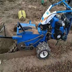 山药种植挖沟机 各种土质适用开沟机 自走液压升降挖槽机