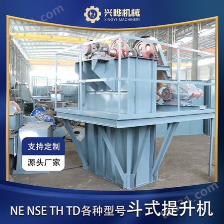 山东兴晔厂家定做碳钢板链式提升机 NE15-NE300煤炭上料机