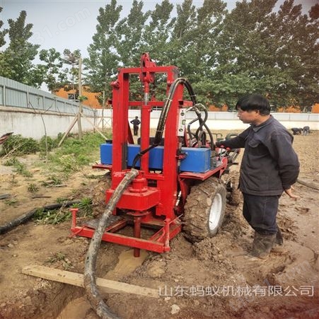 勘探可饮用水钻孔机 农田灌溉履带取水机 定做全液压家用打井机