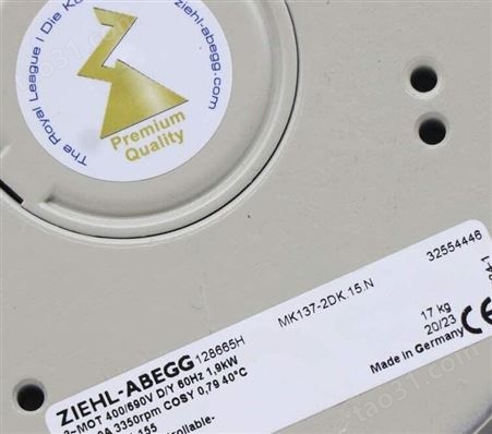 原装ZIEHL-ABEGG离心风机MK137-2DK.15.N 128665H风扇电机