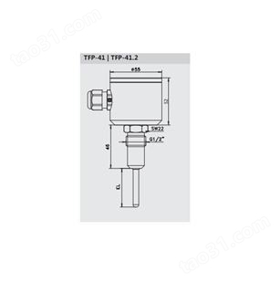 Negele温度传感器TFP-41/025/6MM/6MM/MPU/TB0-150/X