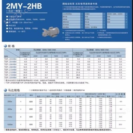 NOP油泵配电机TOP-2MY750-220HBMVB日本NOP油泵品质保障直销