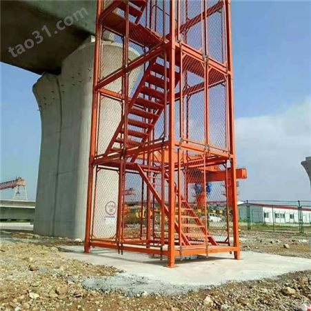 如祥长期出售 封闭式安全梯笼 质量放心 建筑安全梯笼 桥梁施工安全梯笼