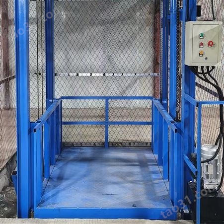 创硕SJD 厂区升降货梯 电动液压升降平台 导轨式链条升降货梯