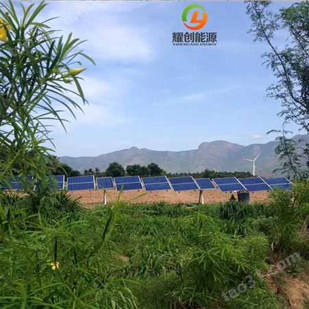 耀创 昆明2.2KW水泵系统 太阳能提水灌溉系统 节能水泵 光伏提水设备 太阳能离网发电机