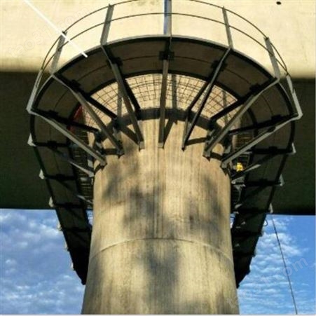 Q235高低墩热镀锌角钢吊围栏桥梁巡视带护笼检查梯