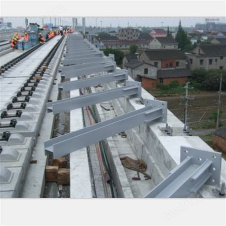 高铁桥梁交通声屏障H钢立柱 配套预埋钢板Q235渗锌防腐工艺