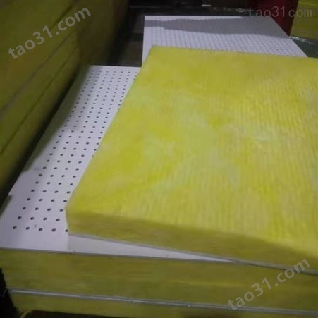 穿孔硅钙板复合玻纤板595*595*20mm厚穿孔吸音板穿孔石膏板复合吸音板奎峰厂家