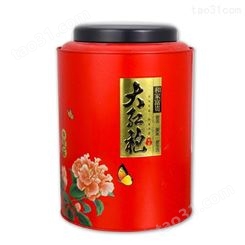 铁罐包装生产厂家 大红袍茶叶铁罐定制 麦氏罐业 铁盒茶罐 子母双盖马口铁盒制作