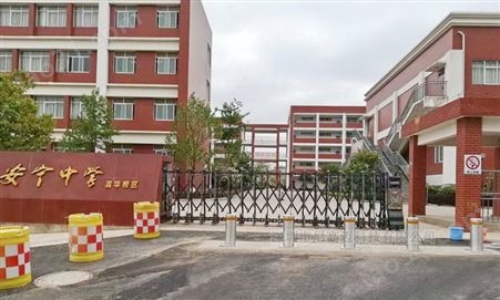 天津渤海小学校园升降防撞柱 液压伸缩路桩厂家