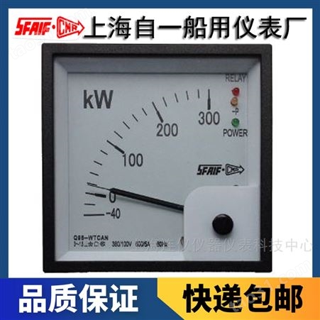 上海自一船用仪表有限公司Q144-WMC单相交流功率表