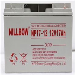 力宝NILLBOW蓄电池NP17-12 铅酸免维护12V17AH 音箱电源设备