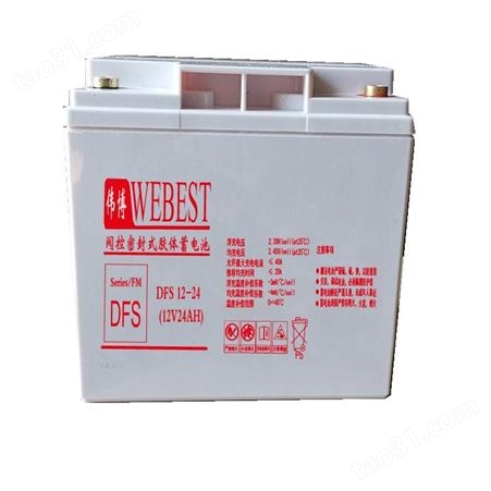 新款伟博蓄电池DFS12-12 胶体WEBEST蓄电池12V12AH 储能备用电瓶