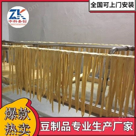 ZK-DP小型豆腐油皮机 手工豆油皮机 白山节能燃气不锈钢腐竹机