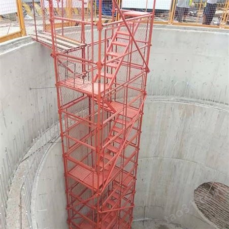 聚力金属定制 建筑安全爬梯 箱式安全爬梯 路桥施工安全爬梯 型号多样